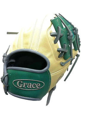 Grace Glove Co 11.25” In Blonde Green Infield I Web Glove - CustomBallgloves.com