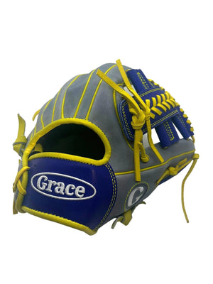 Grace Glove Co 11.50” In Purple Gold Gray Infield OG Web Glove - CustomBallgloves.com