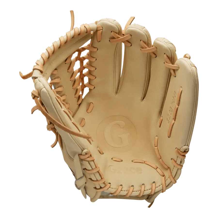 Grace Glove Co 12" In Blonde Fielding Pitching Modified Trapeze Web Glove - CustomBallgloves.com