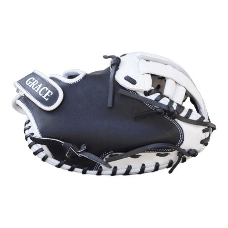 Grace Glove Co Softball Mitt Black White - Hays Rutledge Design - CustomBallgloves.com