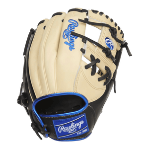 Rawlings 11.5" Inch I-Web Blonde Black Blue Heart of the Hide Infield Glove - CustomBallgloves.com