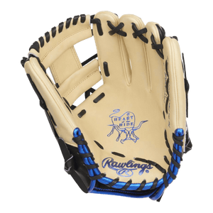 Rawlings 11.5" Inch I-Web Blonde Black Blue Heart of the Hide Infield Glove - CustomBallgloves.com