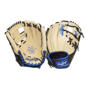 Rawlings 11.5" Inch I-Web Blonde Black Blue Heart of the Hide Infield Glove - CustomBallgloves.com