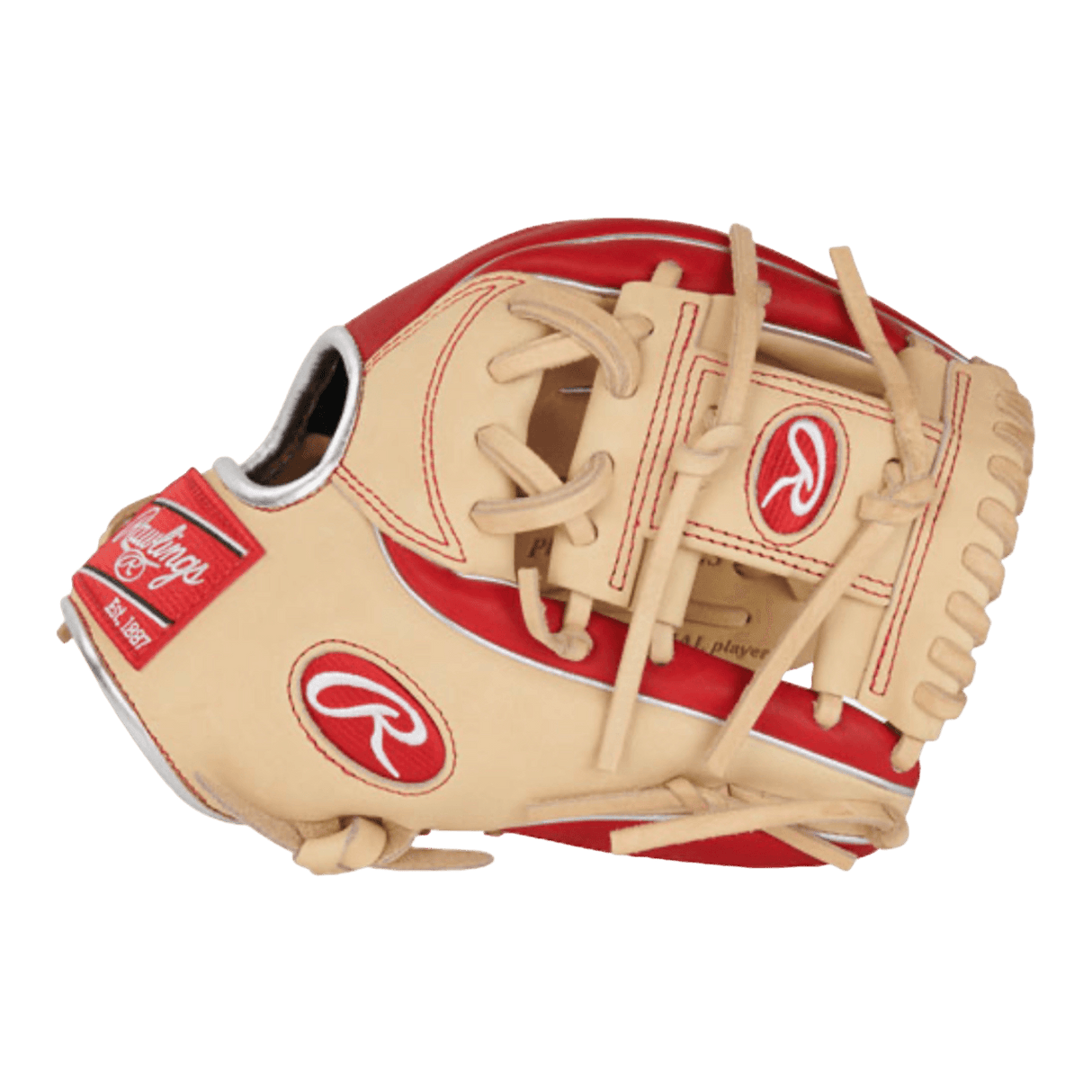 Rawlings 11.5" Inch I-Web Red Blonde White Heart of the Hide Infield Glove - CustomBallgloves.com