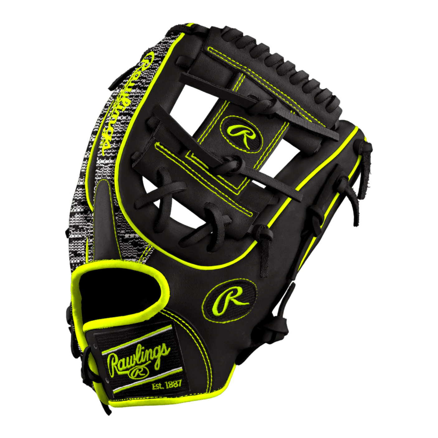 Custom Rawlings 11.5” I Zebra Shell Neon Yellow