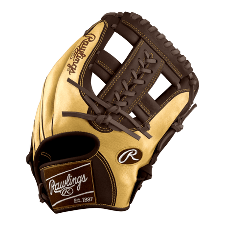Rawlings Custom 11.50" Inch Laced Single Post Blonde Speed Shell Brown Heart of the Hide Infield Glove - CustomBallgloves.com