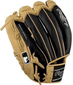 Rawlings Custom 11.50” Laced Single Post Black Speed Shell Camel Heart of the Hide Infield Glove - CustomBallgloves.com