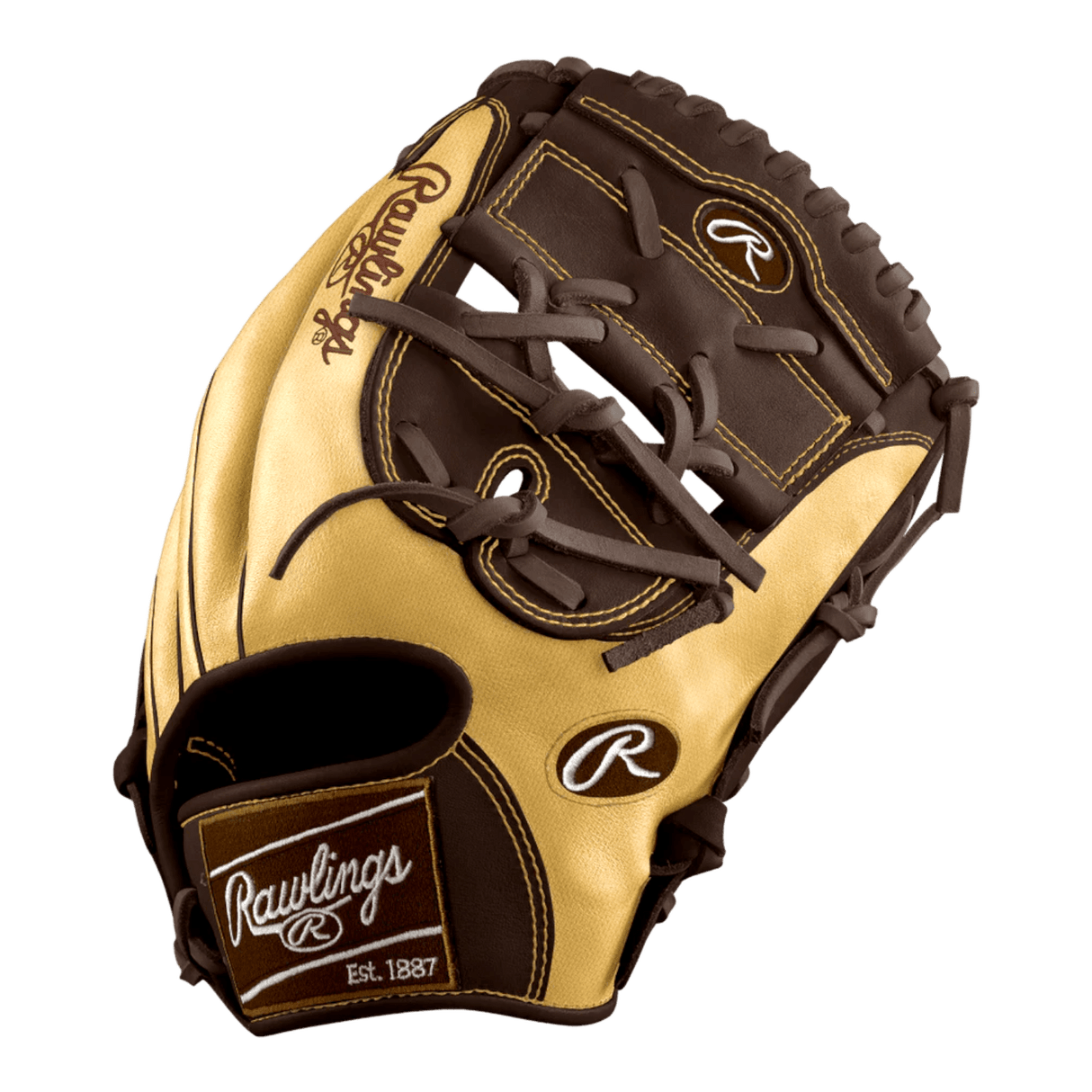 Two piece online web baseball gloves