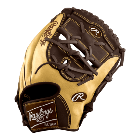 Rawlings Custom 11.75" Inch Two Piece Web Blonde Speed Shell Brown Heart of the Hide Pitcher Glove - CustomBallgloves.com