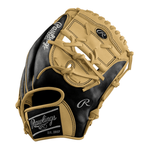 Rawlings Custom 11.75” Two Piece Web Black Speed Shell Camel Heart of the Hide Pitchers Glove - CustomBallgloves.com