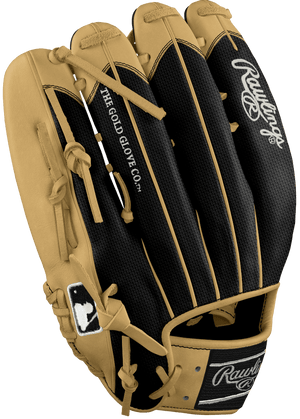 Rawlings Custom 12.75” H-Web Black Speed Shell Camel Heart of the Hide Outfield Glove - CustomBallgloves.com