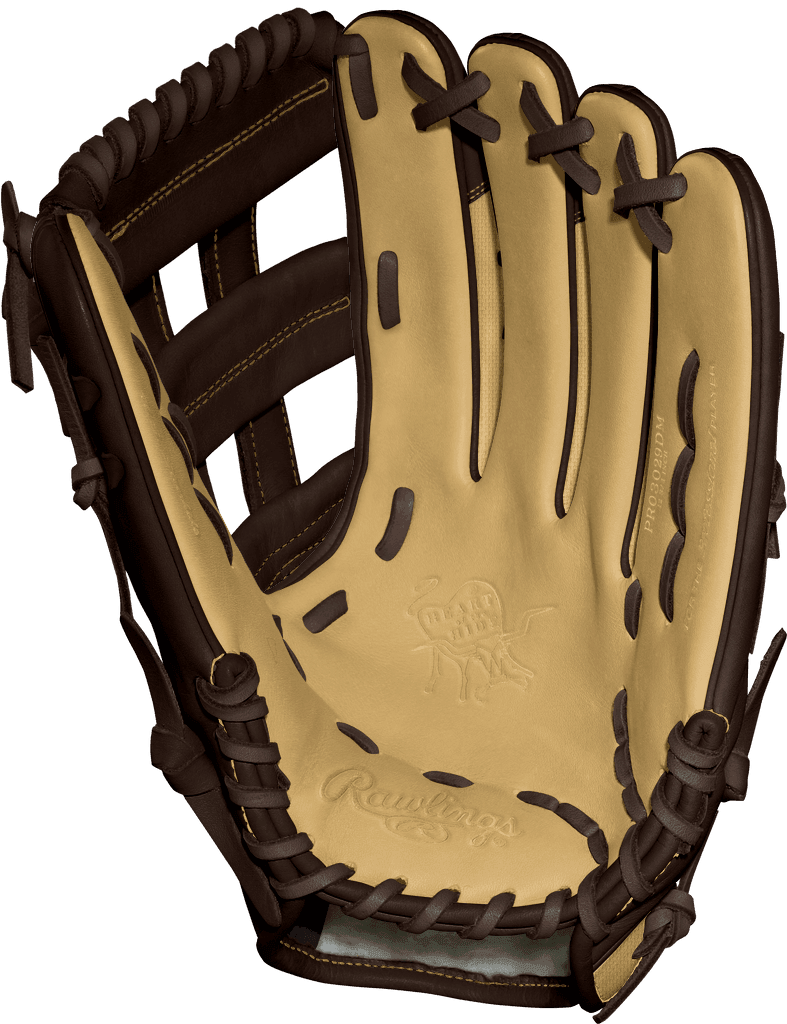 Rawlings Custom 12.75” H-Web Blonde Speed Shell Brown Heart of the Hide Outfield Glove - CustomBallgloves.com