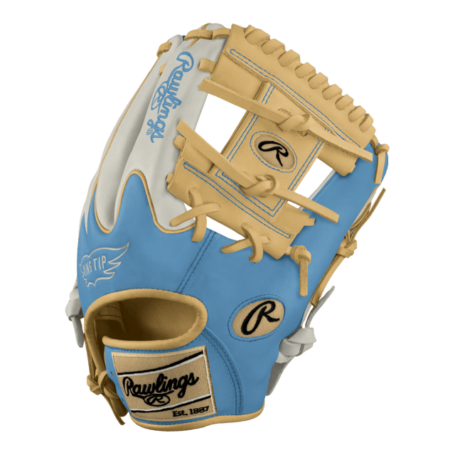 Rawlings Custom Wing Tip 11.5” Baby Blue Baseball Glove - CustomBallgloves.com