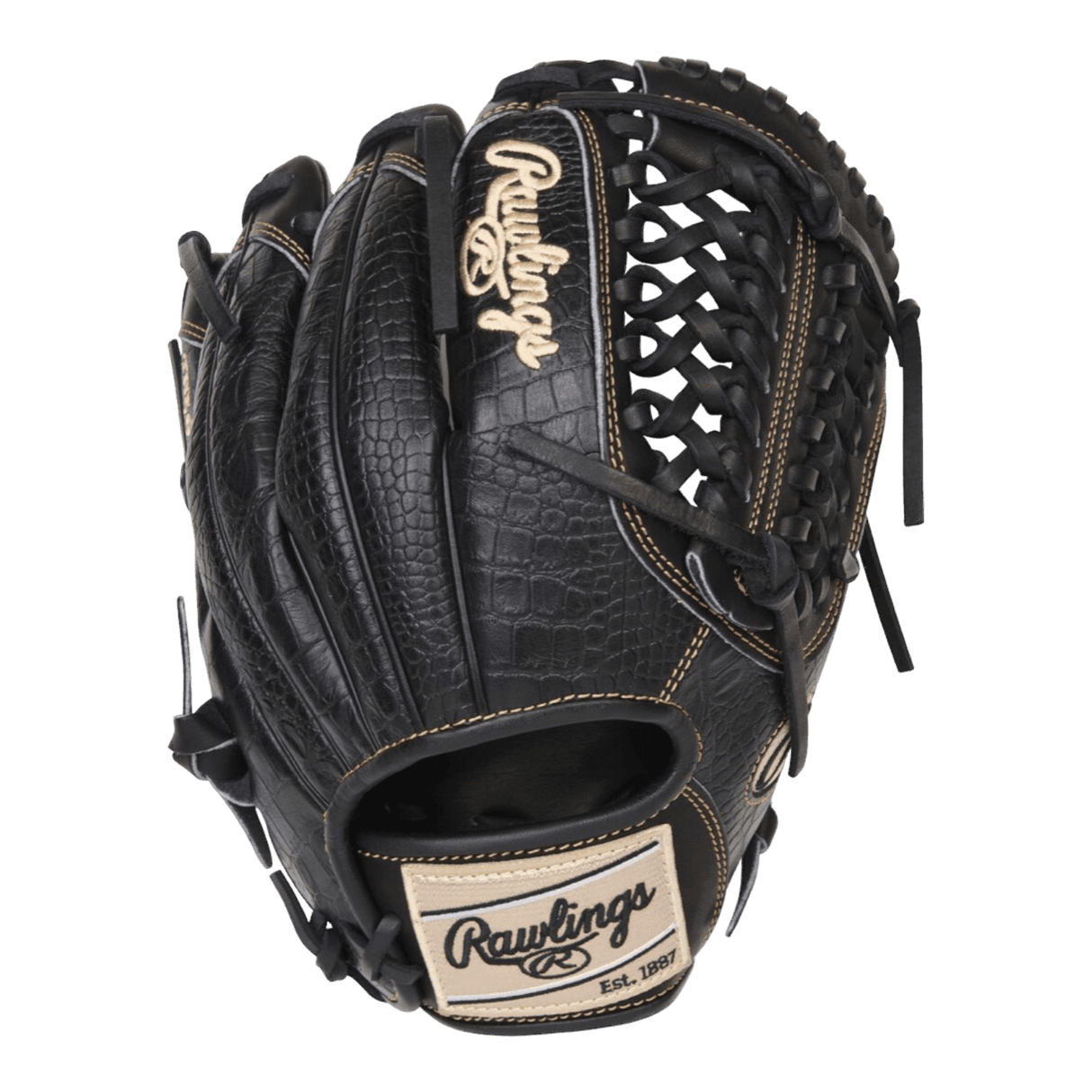 Rawlings R2G 11.75 Inch Croc Skin Black Blonde Heart of the Hide Base Custom Ballgloves