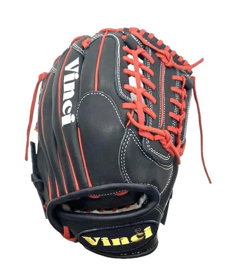Vinci 11.5” In Red Laces Modified Trapeze Infield Pitcher Glove - CustomBallgloves.com