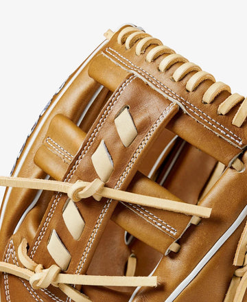 Wilson A2000 11.5” Laced Cross Web Brown Infield Glove – Custom