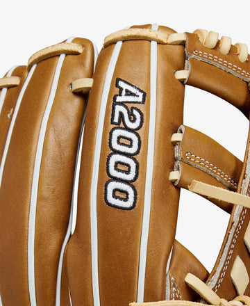 Wilson A2000 11.5” Laced Cross Web Brown Infield Glove – Custom