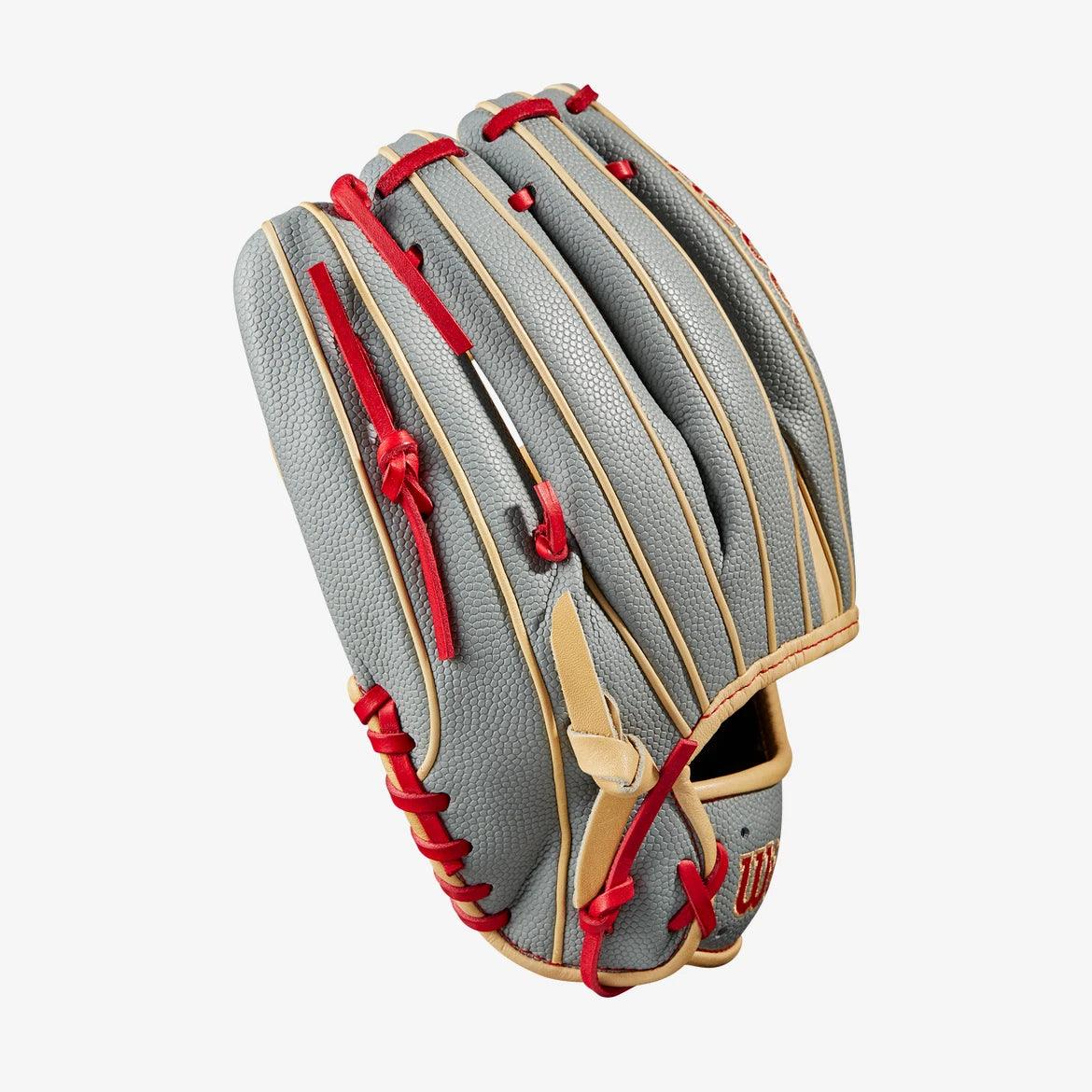 Wilson A2000 11.75” OG Web Gray Blonde Red Infield Glove - CustomBallgloves.com