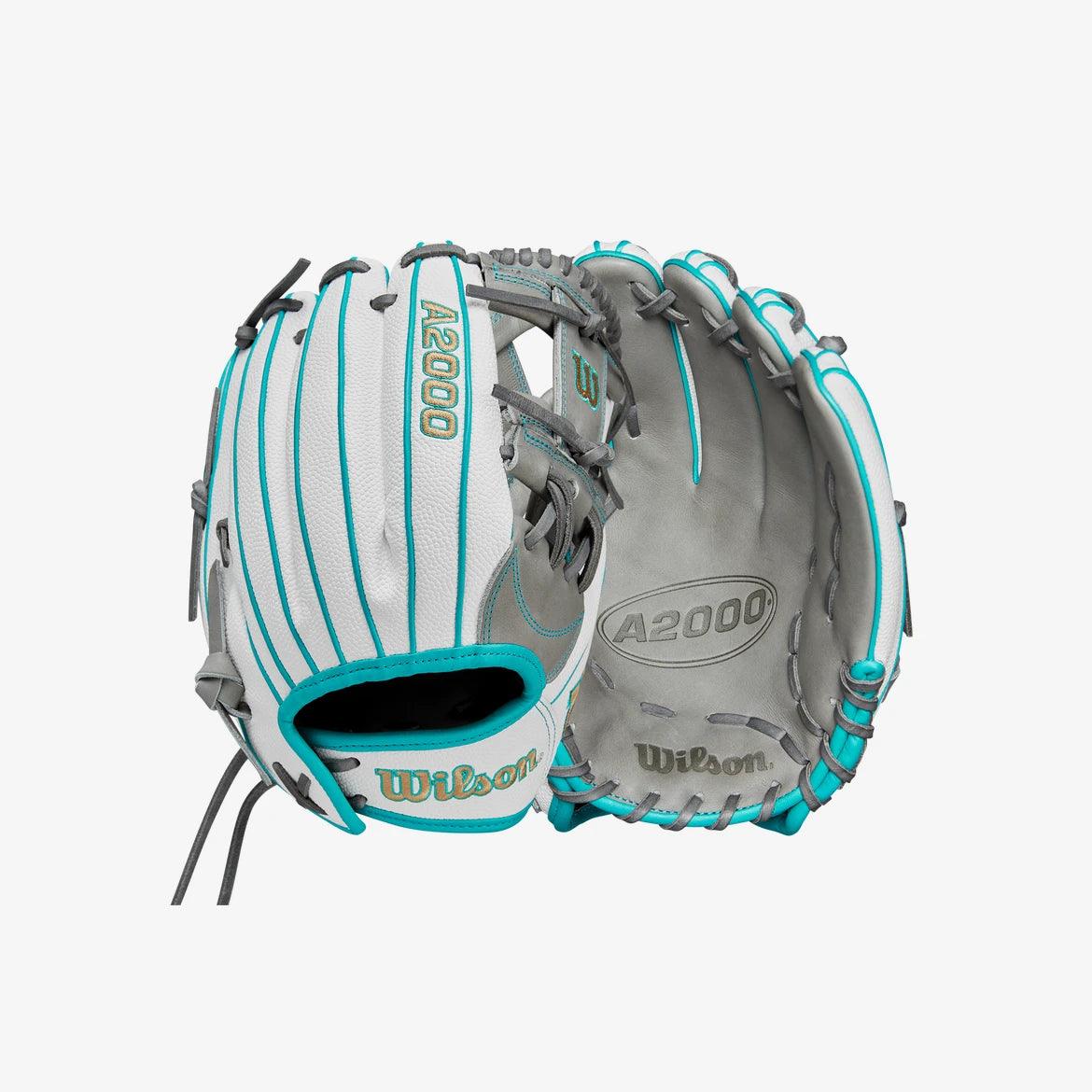 Wilson A2000 H75SS 11.75 White Aqua Infield Glove Custom Ballgloves